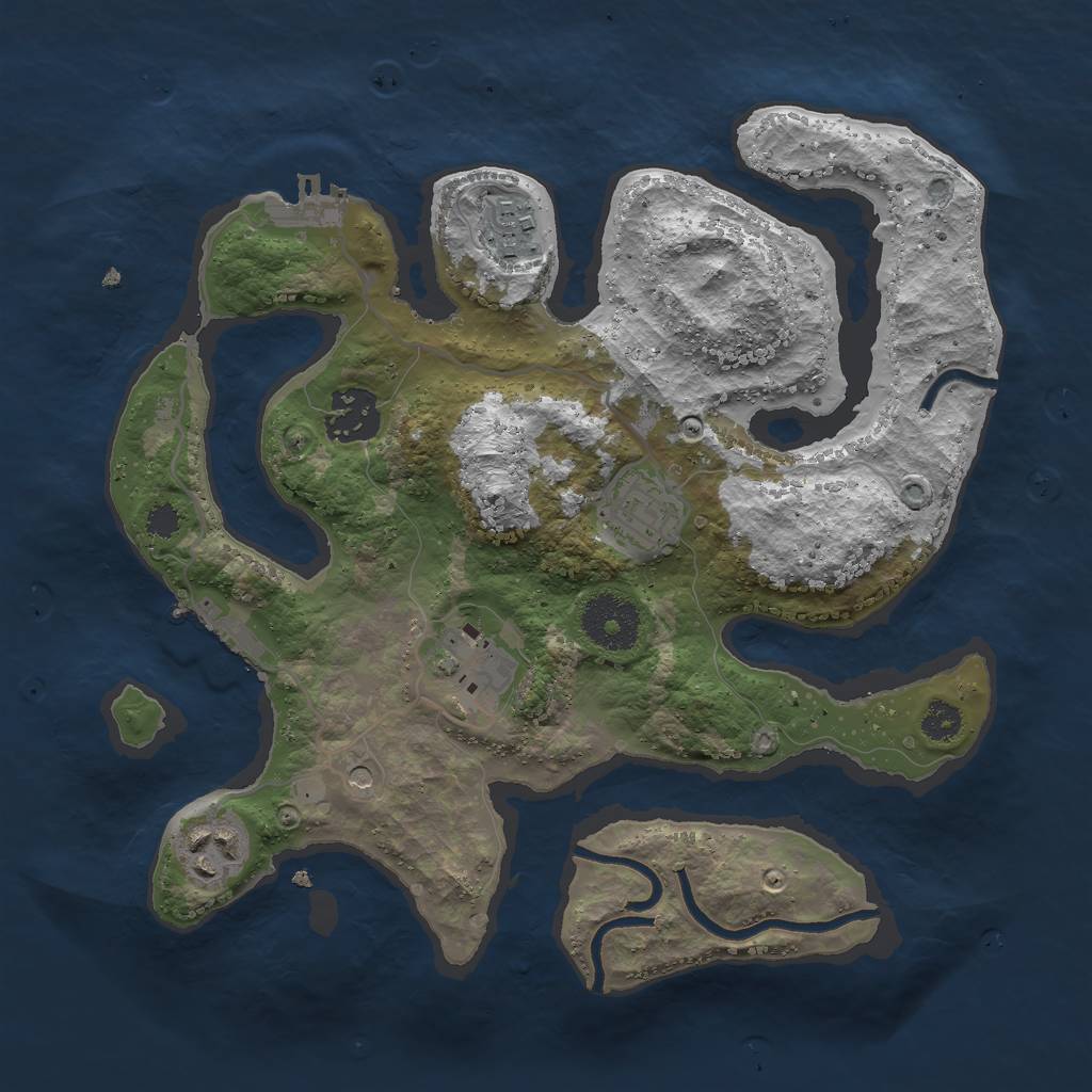 Rust Map: Procedural Map, Size: 2900, Seed: 56246, 10 Monuments