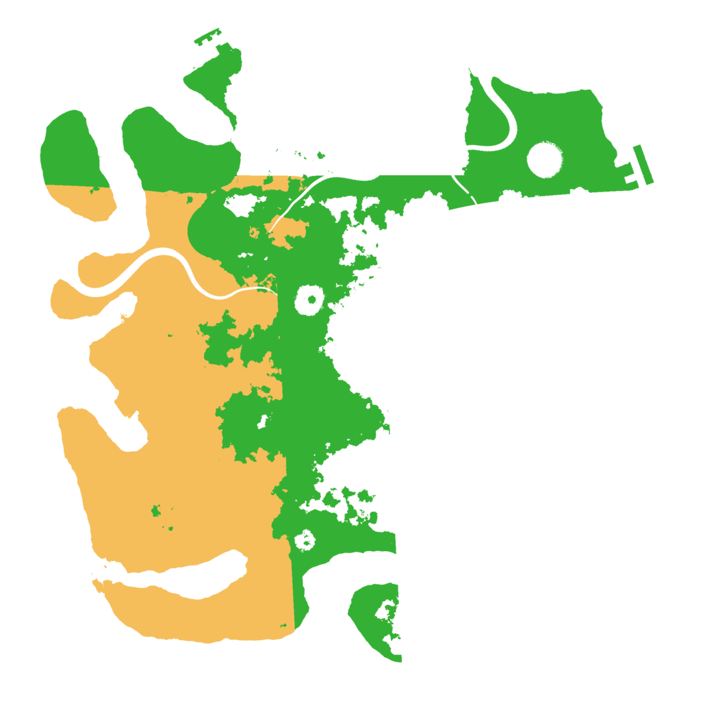 Biome Rust Map: Procedural Map, Size: 3500, Seed: 888888888