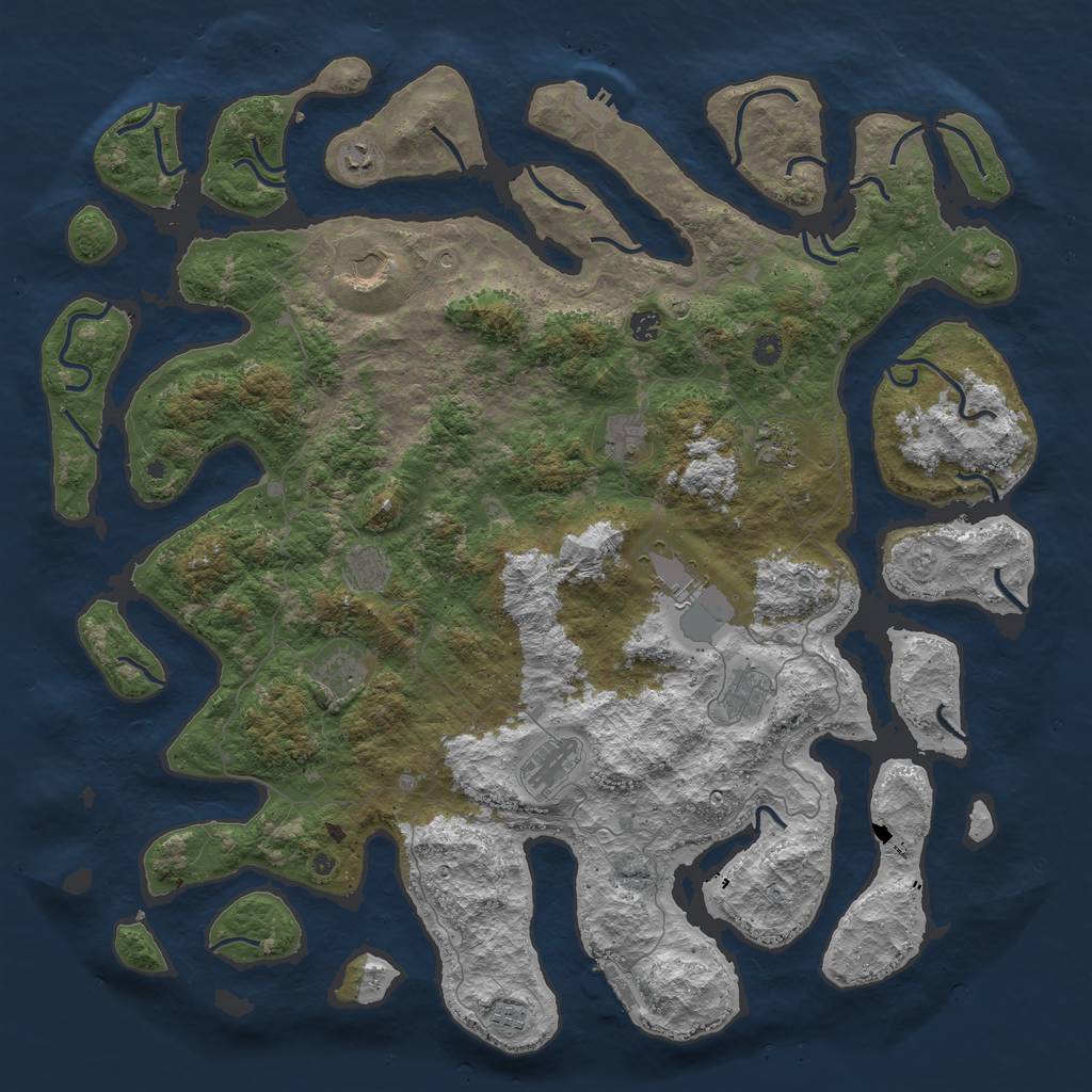 Rust Map: Procedural Map, Size: 5200, Seed: 16, 16 Monuments