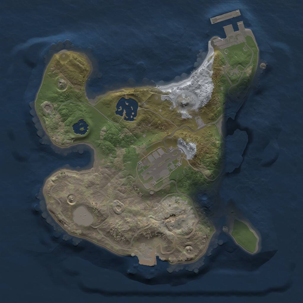 Rust Map: Procedural Map, Size: 2000, Seed: 571543593, 4 Monuments