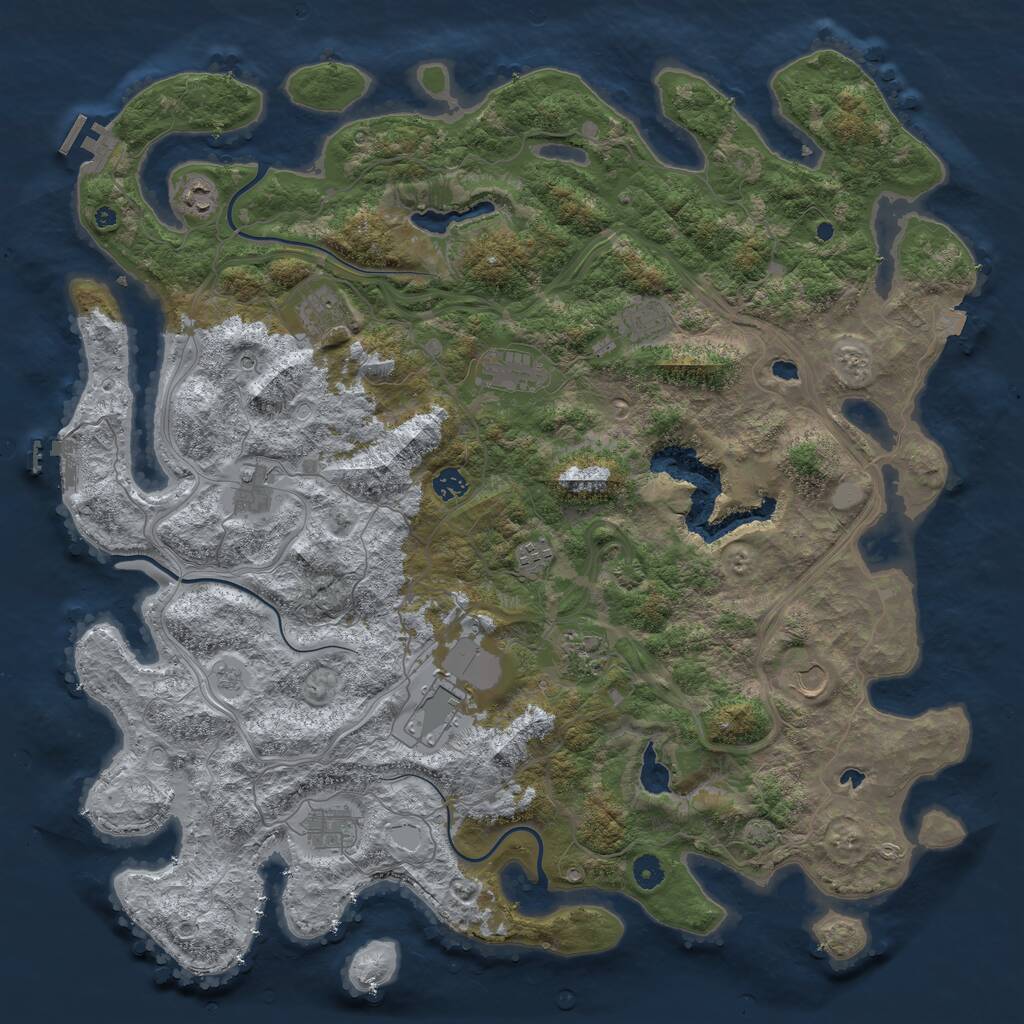 Rust Map: Procedural Map, Size: 4750, Seed: 5803808, 17 Monuments