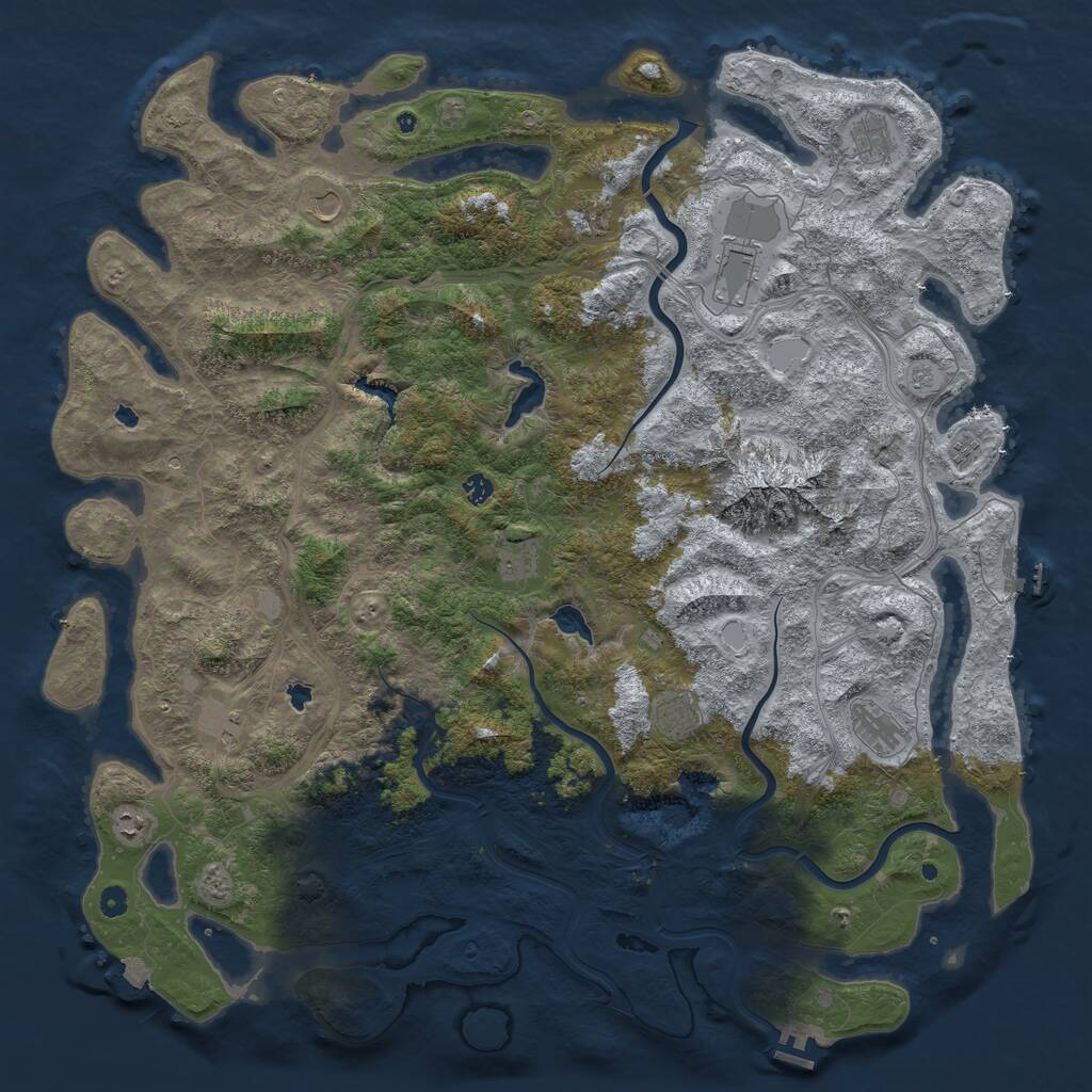 Rust Map: Procedural Map, Size: 5500, Seed: 15202, 17 Monuments