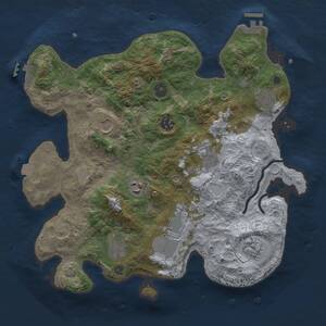 Thumbnail Rust Map: Procedural Map, Size: 3500, Seed: 13523, 14 Monuments