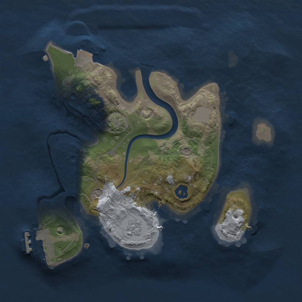 Rust Map: Procedural Map, Size: 2200, Seed: 234564, 5 Monuments