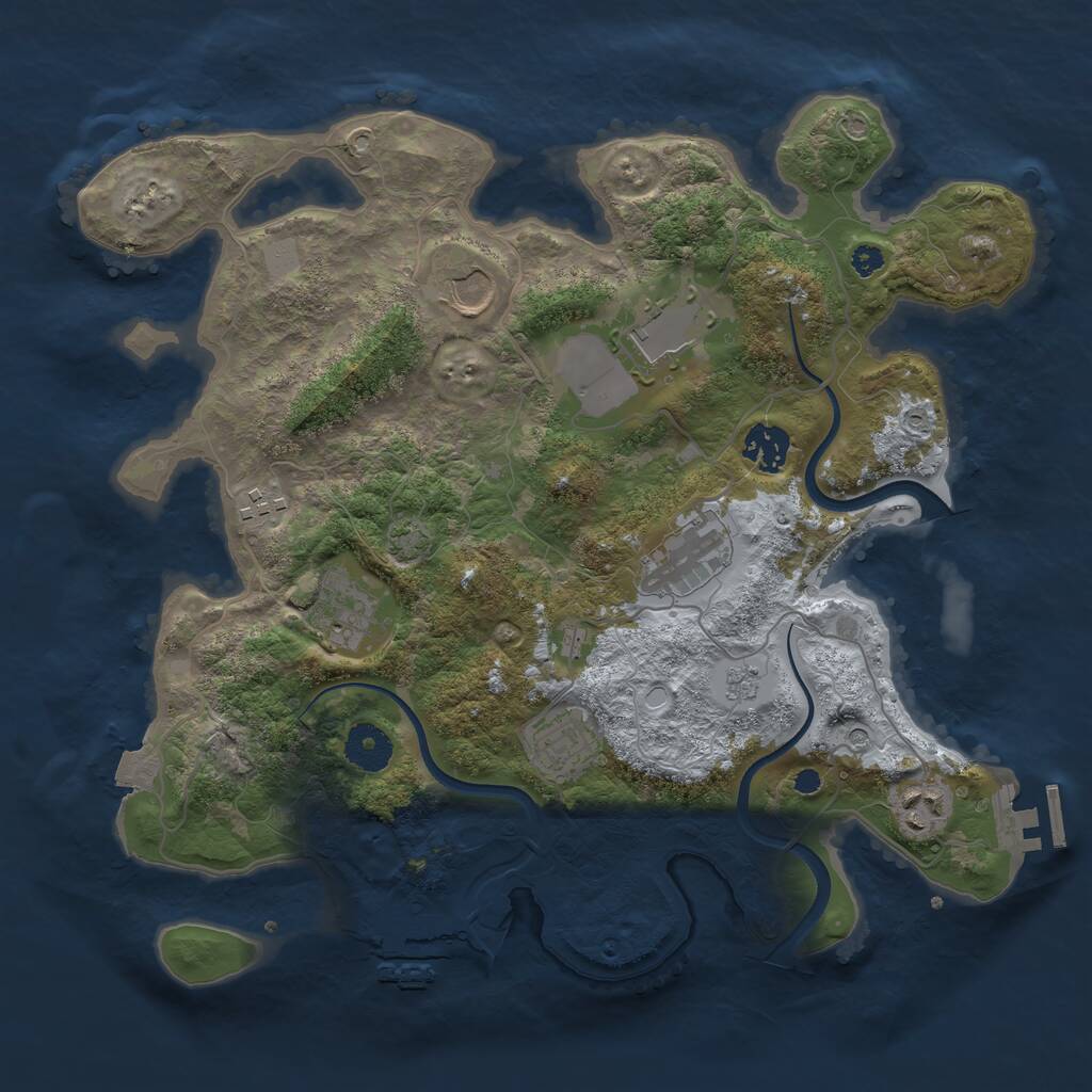 Rust Map: Procedural Map, Size: 3500, Seed: 20210728, 14 Monuments