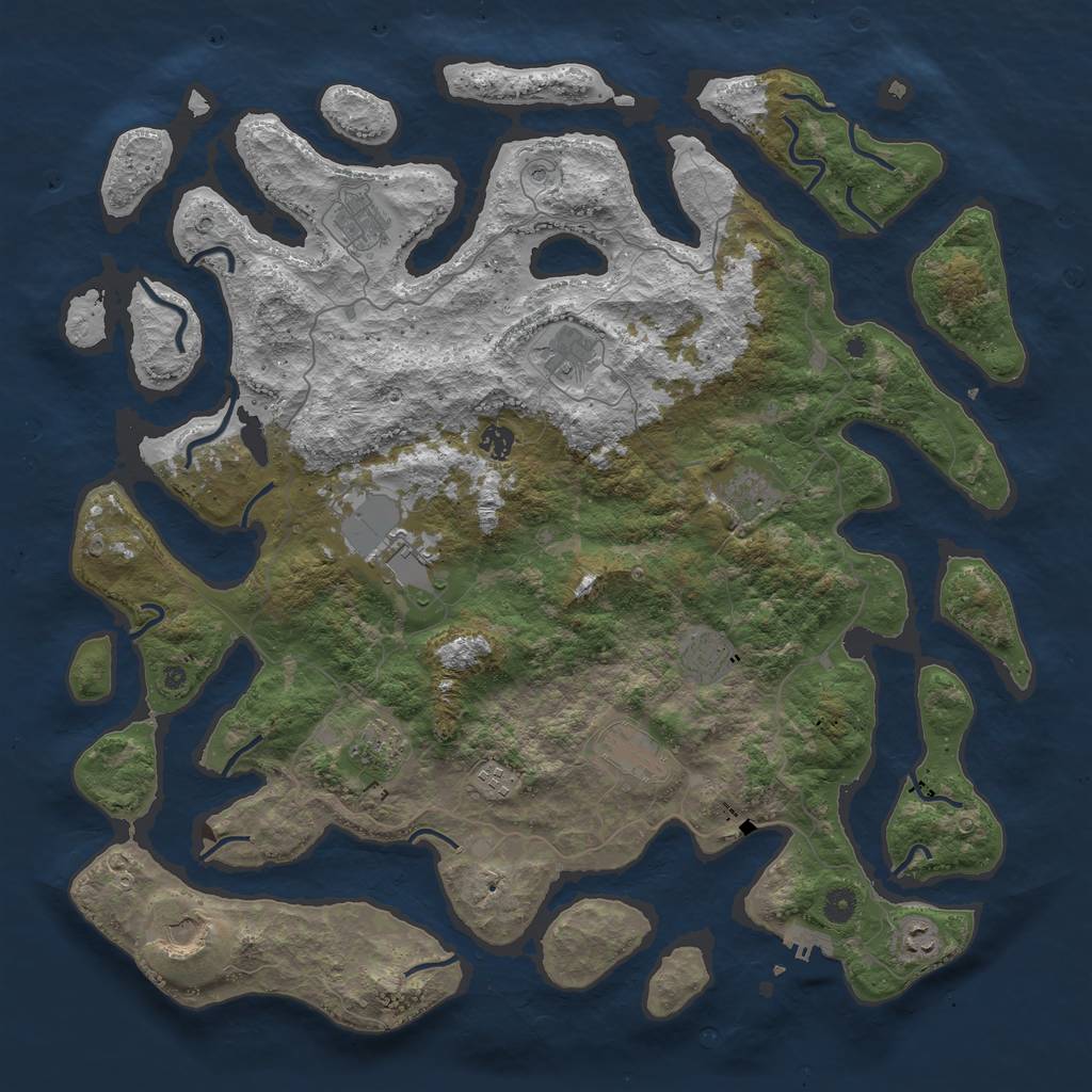 Rust Map: Procedural Map, Size: 4750, Seed: 437633579, 15 Monuments