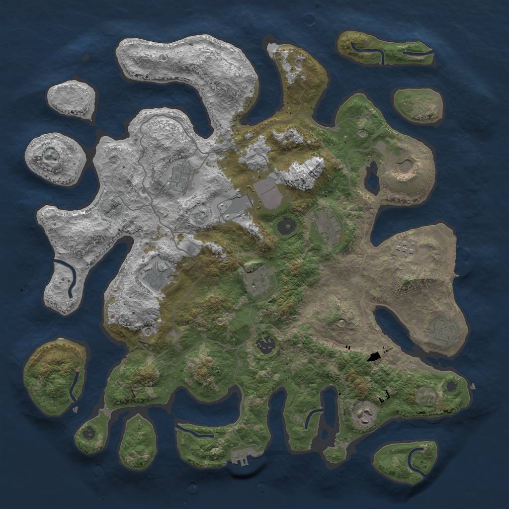 Rust Map: Procedural Map, Size: 4250, Seed: 956156, 15 Monuments