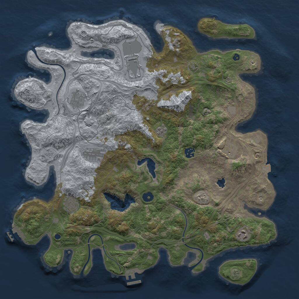 Rust Map: Procedural Map, Size: 4250, Seed: 956156, 15 Monuments