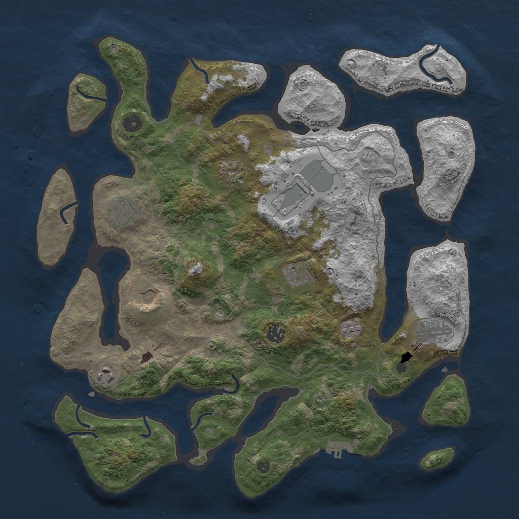 Rust Map: Procedural Map, Size: 4250, Seed: 848565, 13 Monuments