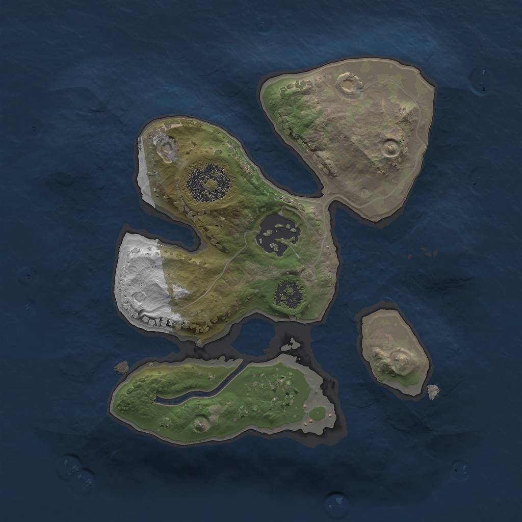 Rust Map: Procedural Map, Size: 1890, Seed: 1342069, 3 Monuments