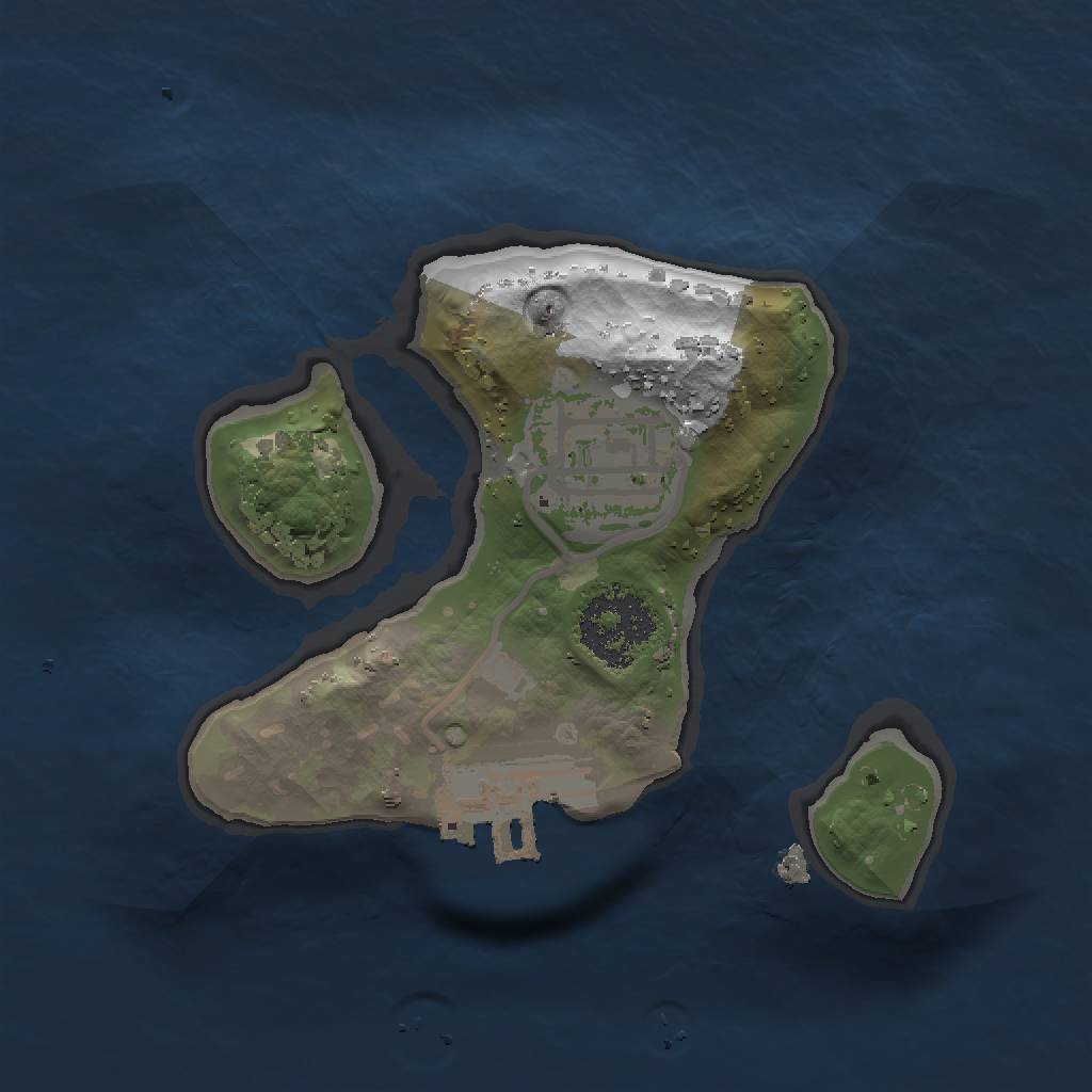 Rust Map: Procedural Map, Size: 1500, Seed: 1765594599, 4 Monuments