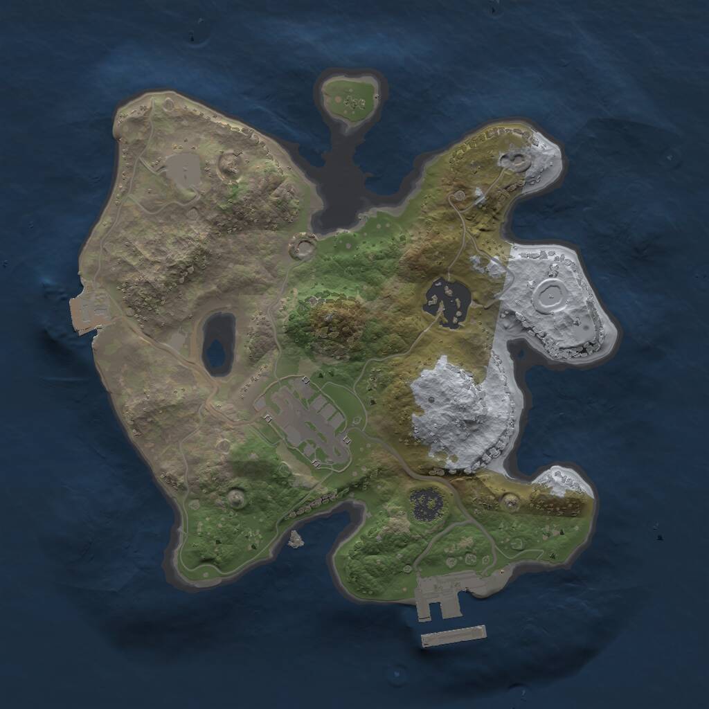 Rust Map: Procedural Map, Size: 2200, Seed: 12634235, 4 Monuments