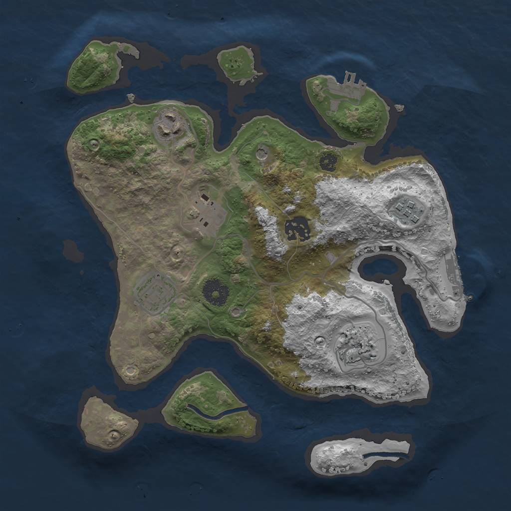 Rust Map: Procedural Map, Size: 2900, Seed: 87, 11 Monuments