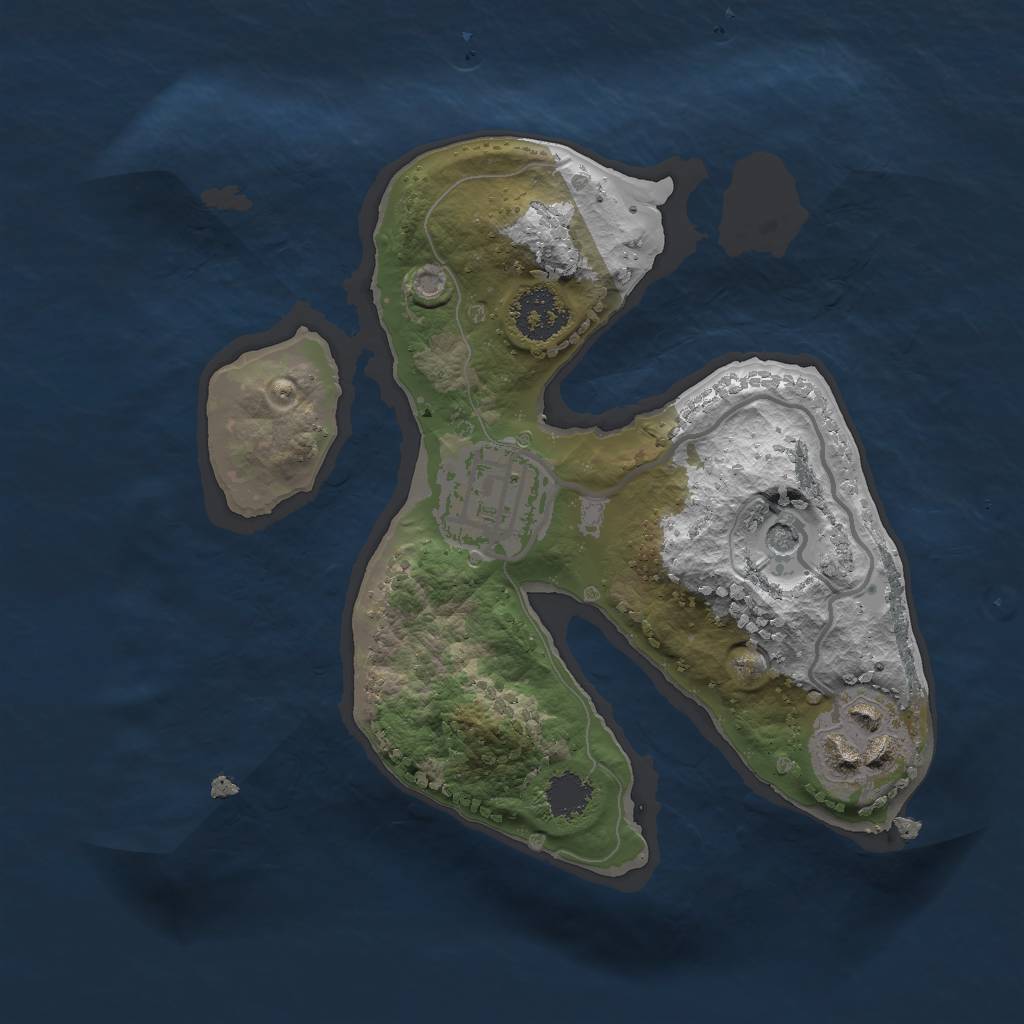 Rust Map: Procedural Map, Size: 2000, Seed: 941029, 5 Monuments