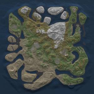 Thumbnail Rust Map: Procedural Map, Size: 4500, Seed: 2019422846, 16 Monuments