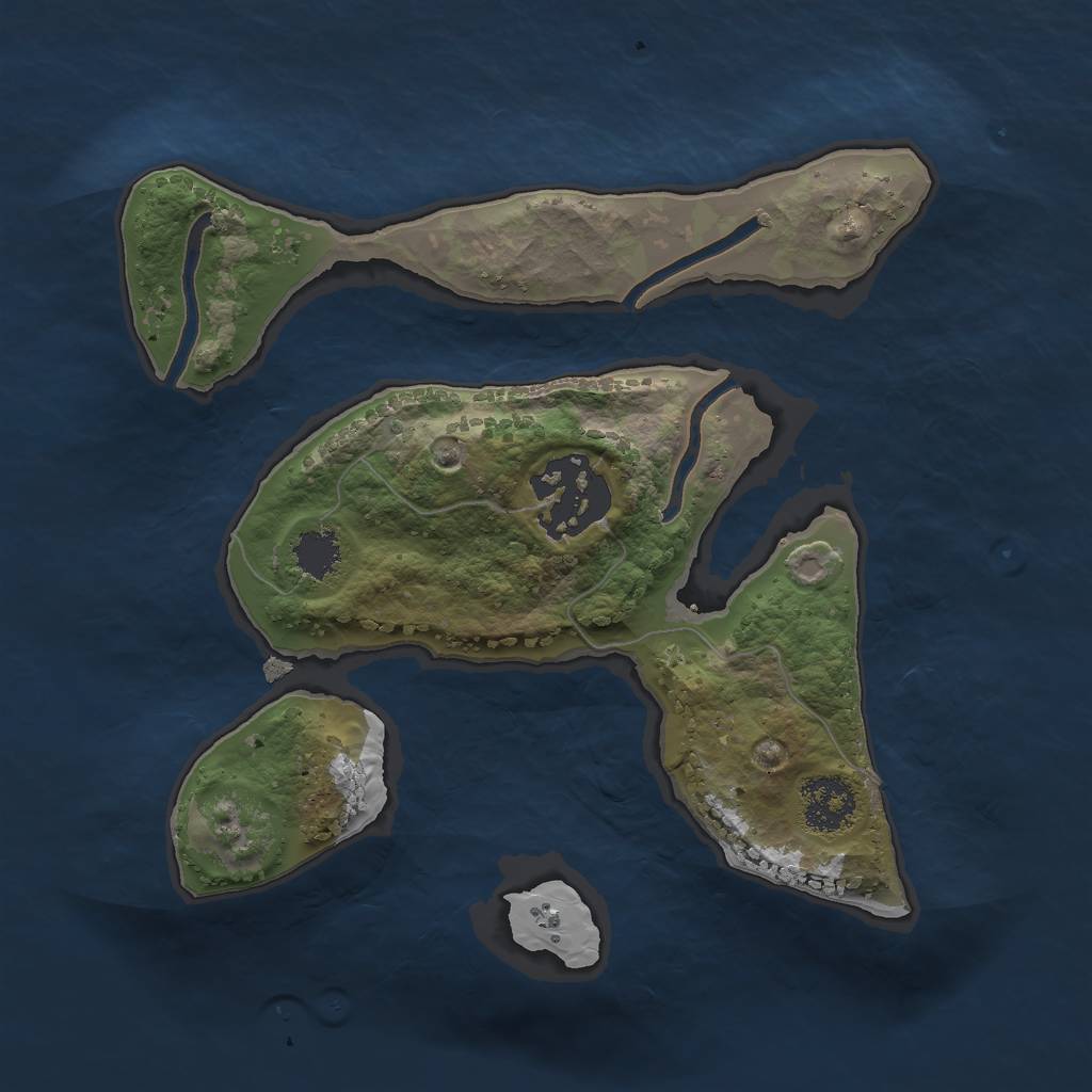 Rust Map: Procedural Map, Size: 2000, Seed: 999, 3 Monuments