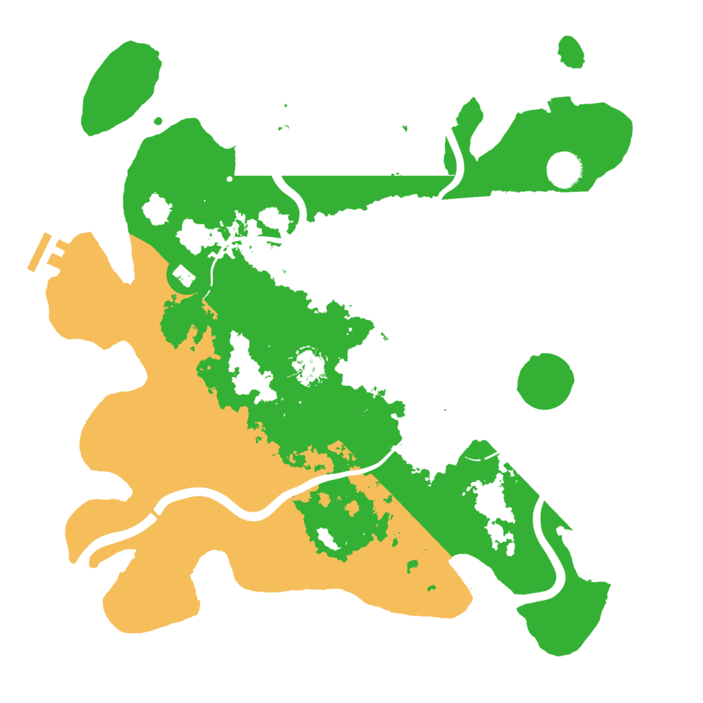 Biome Rust Map: Procedural Map, Size: 3500, Seed: 305757749