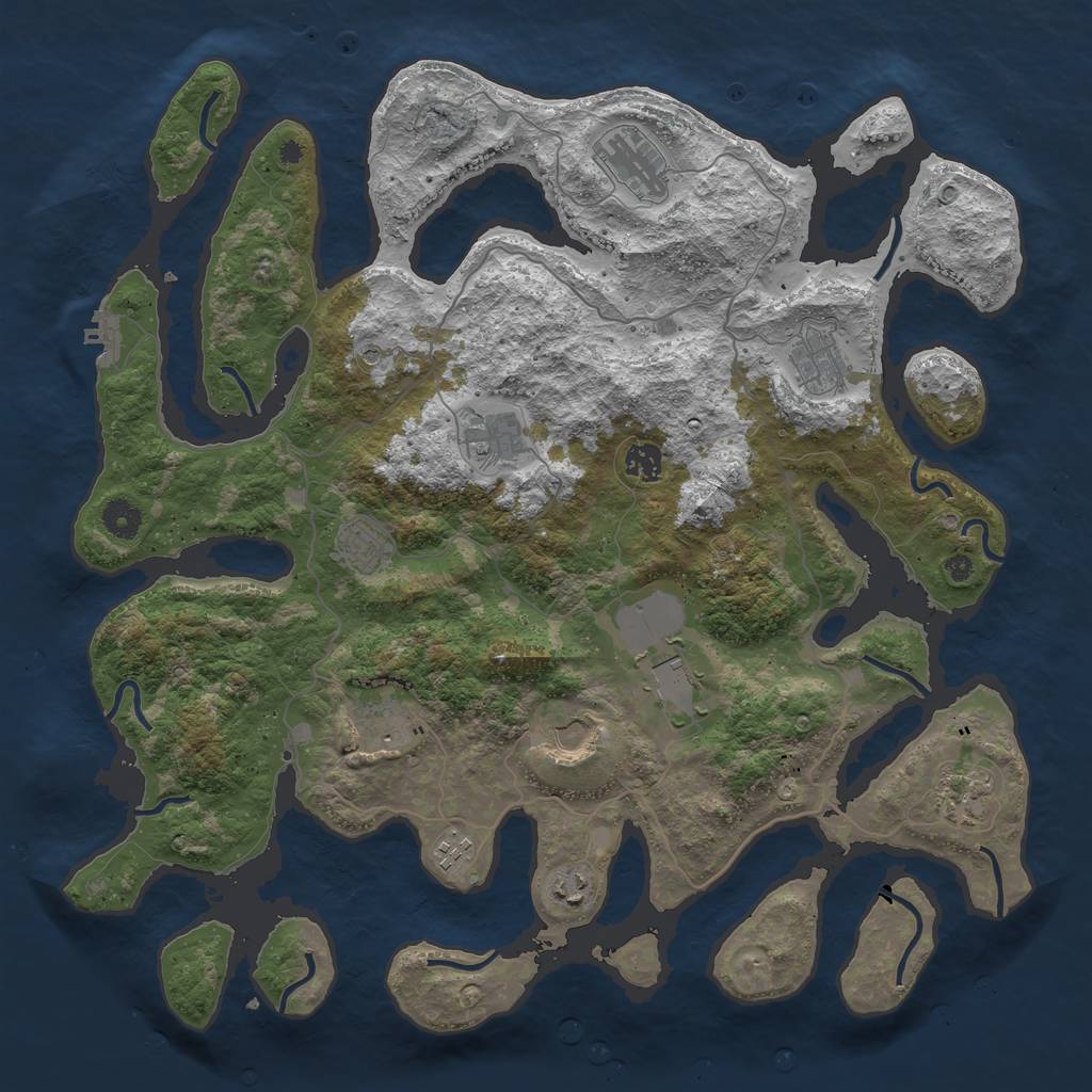 Rust Map: Procedural Map, Size: 4250, Seed: 138414, 15 Monuments