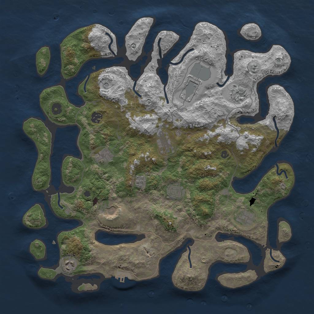 Rust Map: Procedural Map, Size: 4200, Seed: 31072021, 14 Monuments