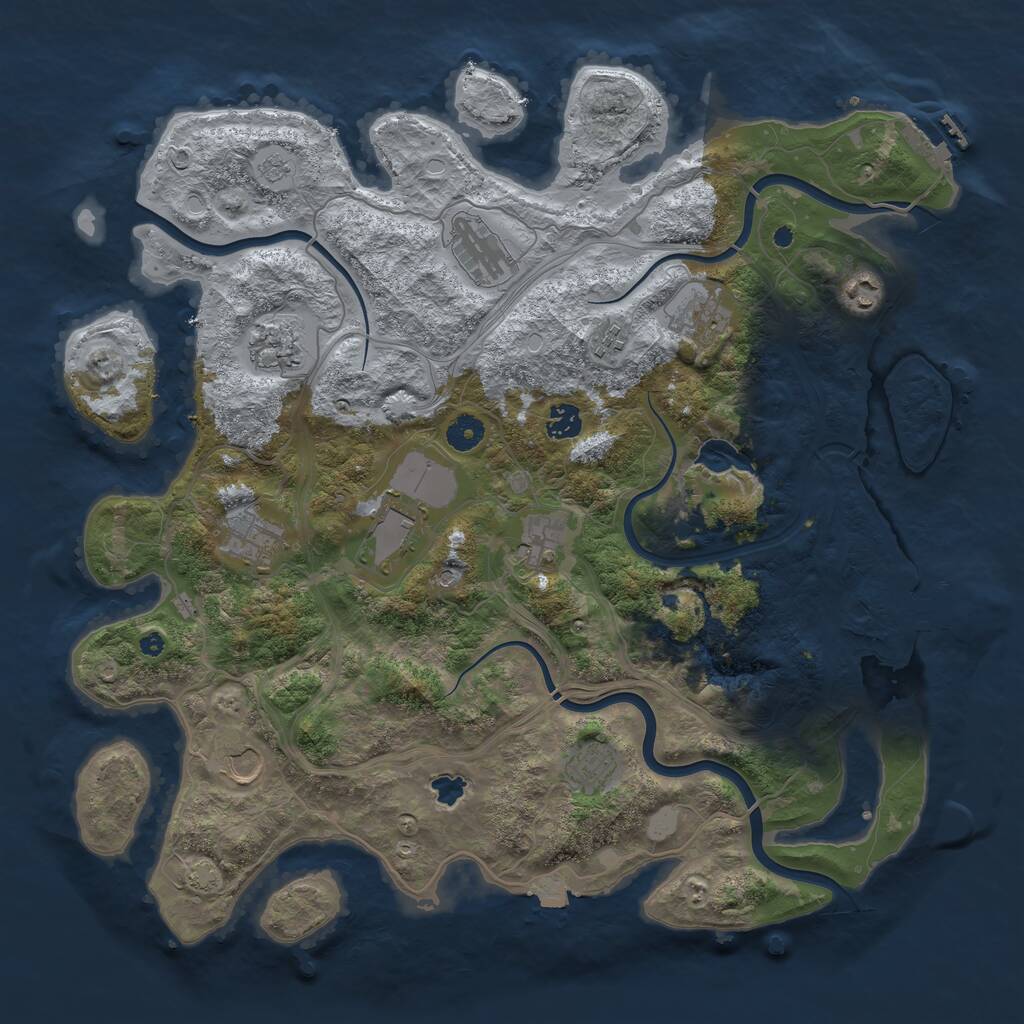 Rust Map: Procedural Map, Size: 4250, Seed: 547794, 17 Monuments