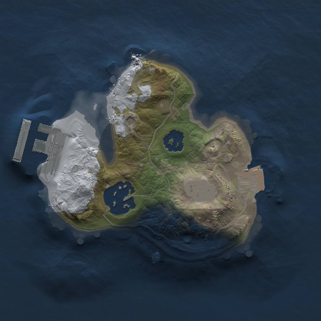 Rust Map: Procedural Map, Size: 1500, Seed: 1984323689, 3 Monuments