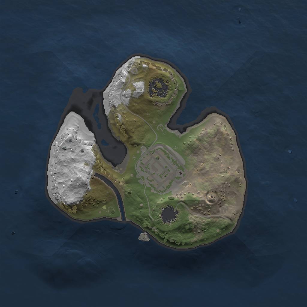 Rust Map: Procedural Map, Size: 1500, Seed: 1984323689, 3 Monuments