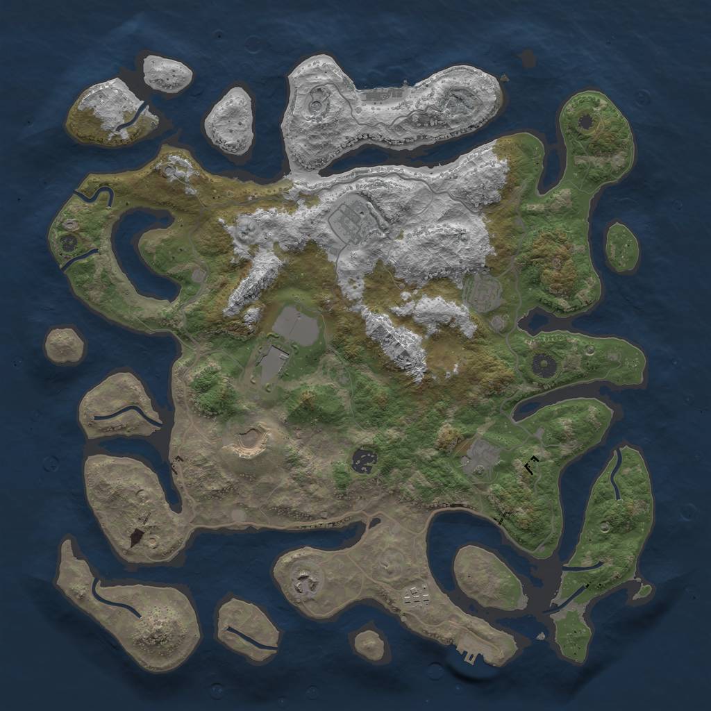 Rust Map: Procedural Map, Size: 4250, Seed: 130021, 13 Monuments