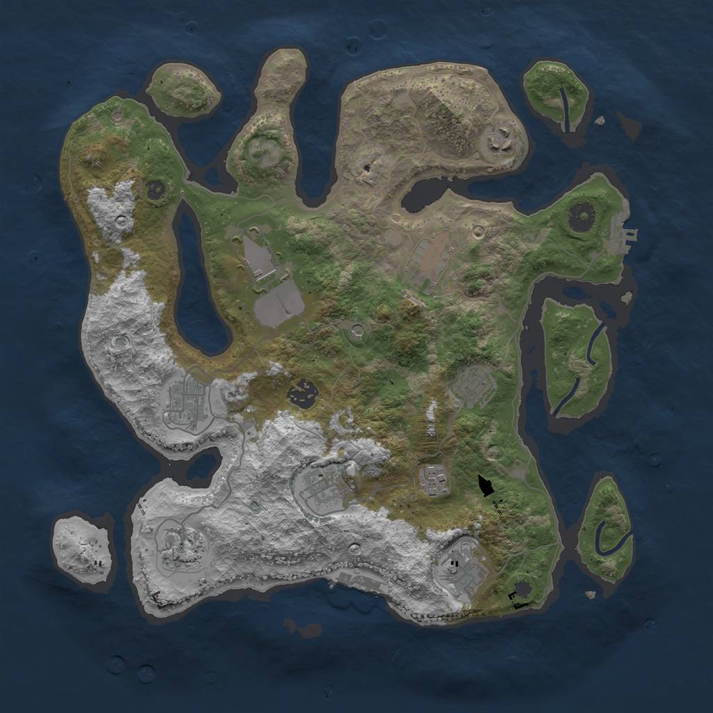 Rust Map: Procedural Map, Size: 3700, Seed: 1621194548, 15 Monuments