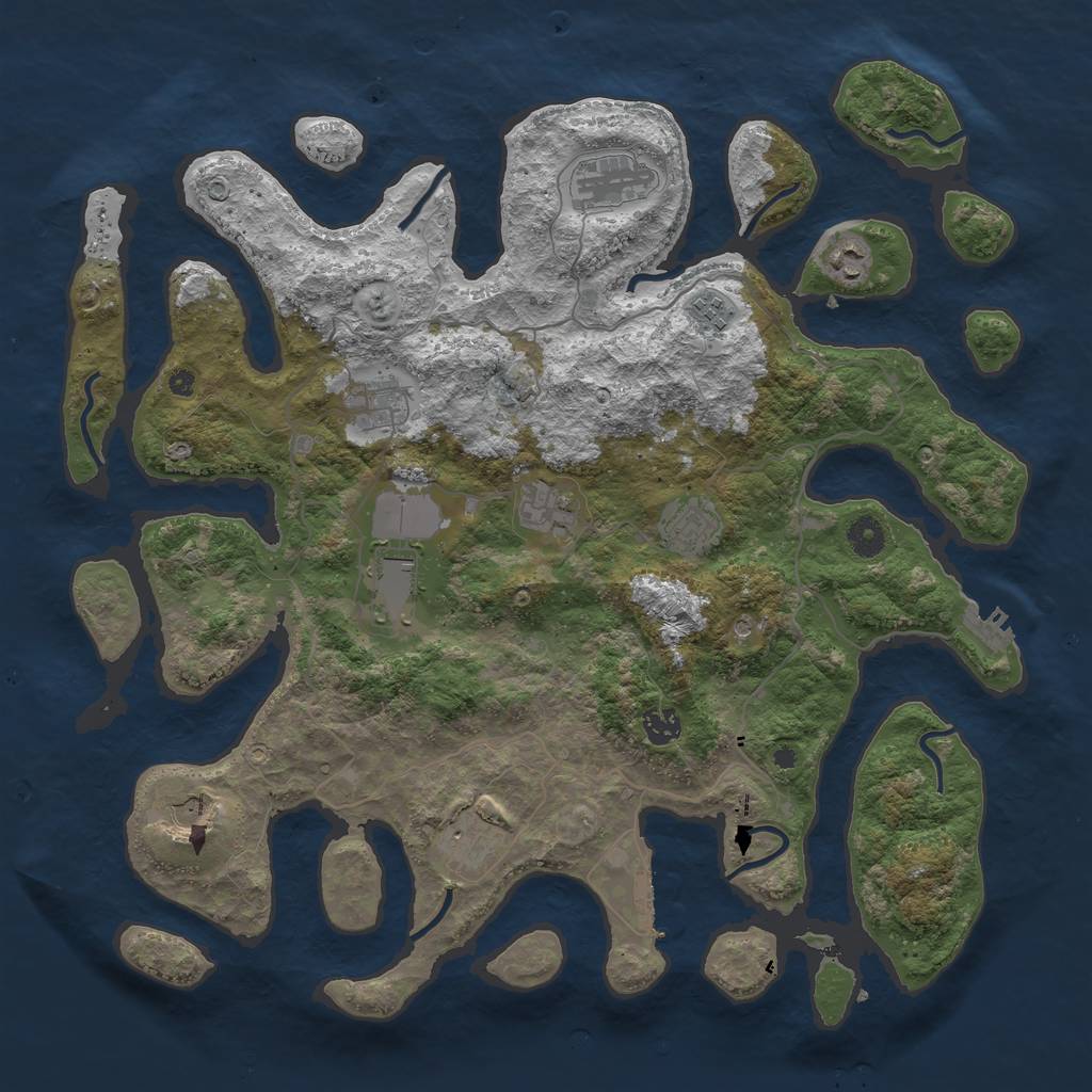 Rust Map: Procedural Map, Size: 4250, Seed: 712710, 15 Monuments