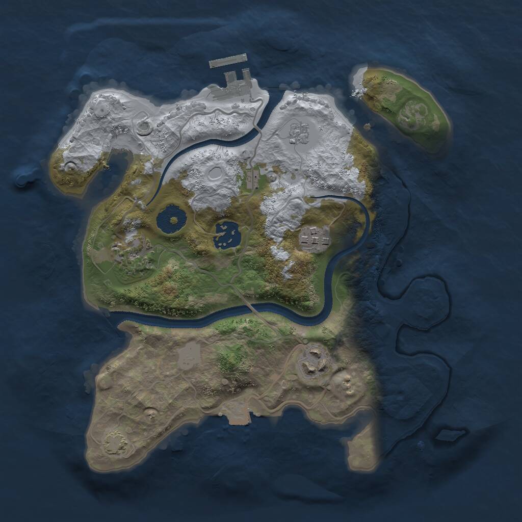 Rust Map: Procedural Map, Size: 2750, Seed: 16071998, 8 Monuments