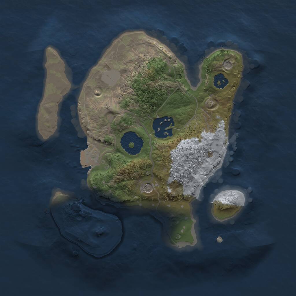 Rust Map: Procedural Map, Size: 2000, Seed: 907048076, 3 Monuments