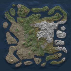 Thumbnail Rust Map: Procedural Map, Size: 4500, Seed: 1318760907, 16 Monuments