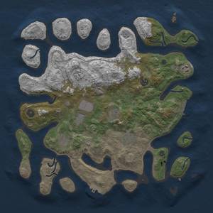 Thumbnail Rust Map: Procedural Map, Size: 4000, Seed: 8515181, 13 Monuments