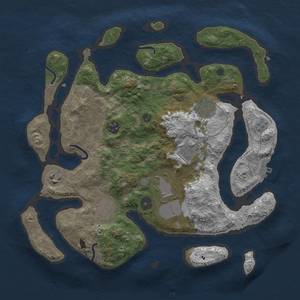 Thumbnail Rust Map: Procedural Map, Size: 3500, Seed: 988071, 11 Monuments