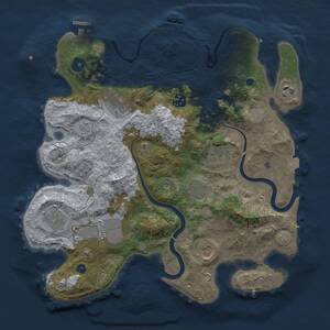 Thumbnail Rust Map: Procedural Map, Size: 3500, Seed: 1440768445, 15 Monuments