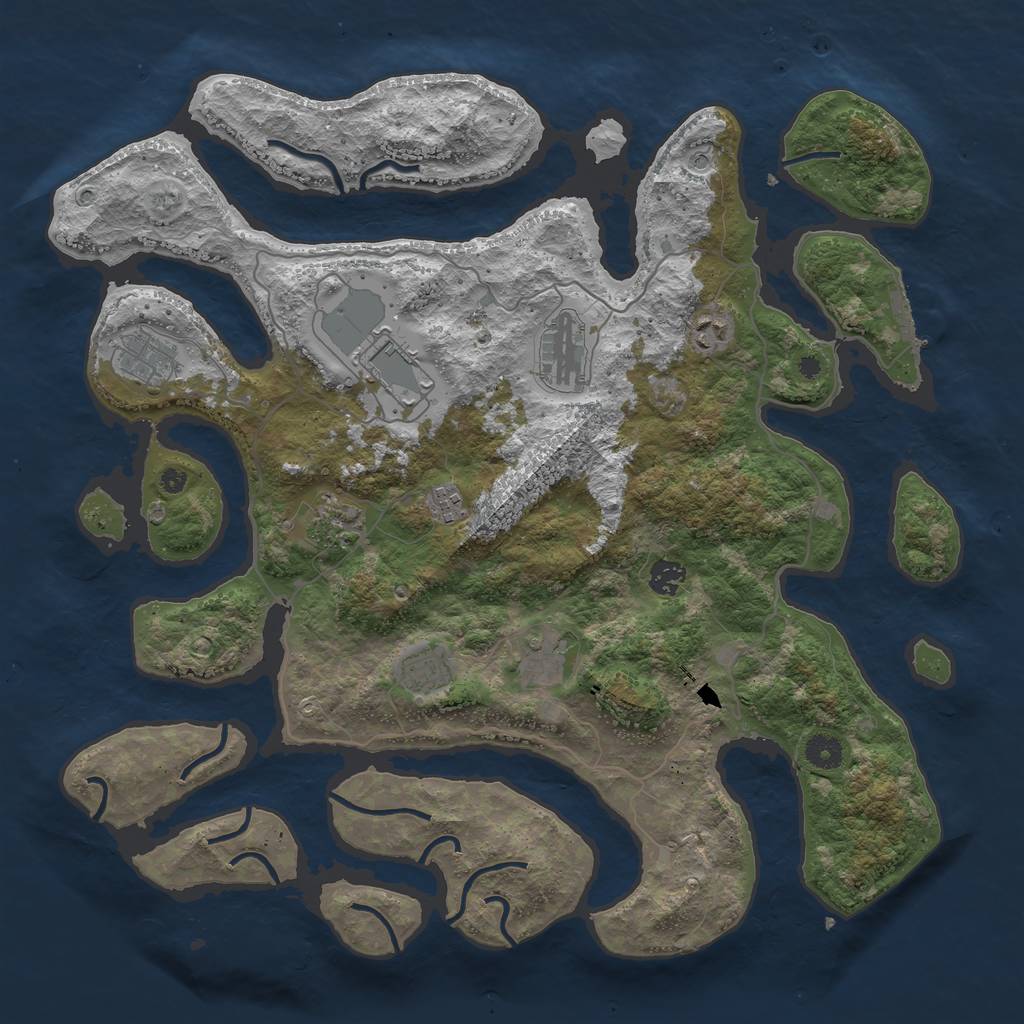 Rust Map: Procedural Map, Size: 4250, Seed: 167238, 13 Monuments