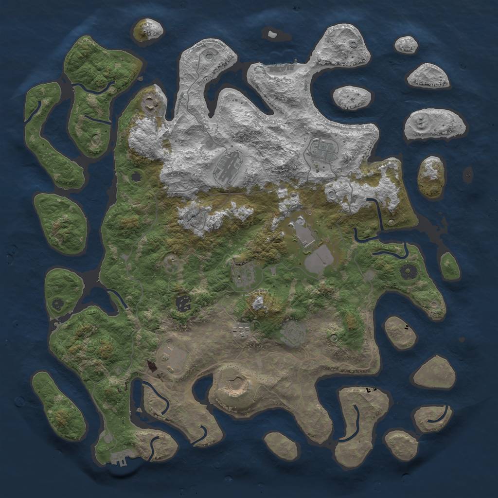 Rust Map: Procedural Map, Size: 4500, Seed: 290721, 15 Monuments