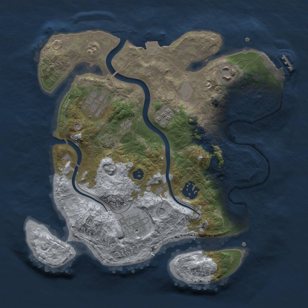 Rust Map: Procedural Map, Size: 2800, Seed: 426256135, 9 Monuments