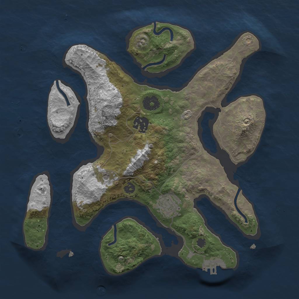 Rust Map: Procedural Map, Size: 2800, Seed: 1822515020, 6 Monuments