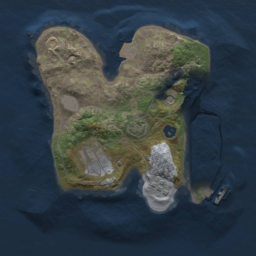 Rust Map: Procedural Map, Size: 2000, Seed: 273605695, 6 Monuments