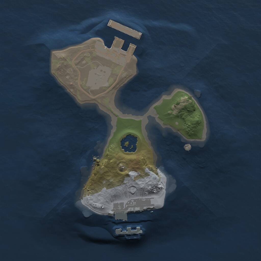 Rust Map: Procedural Map, Size: 1500, Seed: 472449927, 3 Monuments