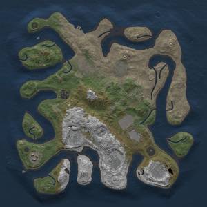 Thumbnail Rust Map: Procedural Map, Size: 3500, Seed: 1328312387, 13 Monuments