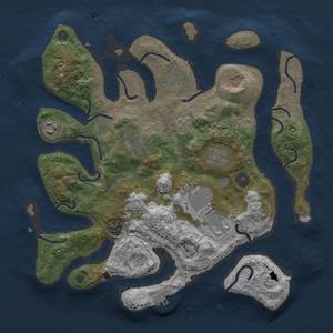 Thumbnail Rust Map: Procedural Map, Size: 3500, Seed: 1685475692, 12 Monuments