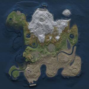 Thumbnail Rust Map: Procedural Map, Size: 2850, Seed: 1, 12 Monuments