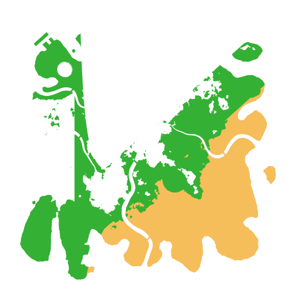 Biome Rust Map: Procedural Map, Size: 3500, Seed: 32299