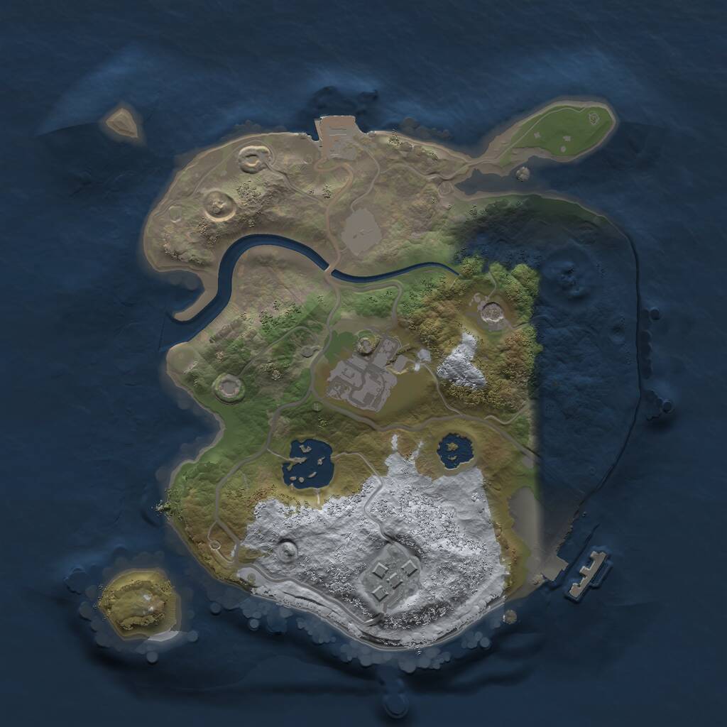 Rust Map: Procedural Map, Size: 2100, Seed: 730, 6 Monuments