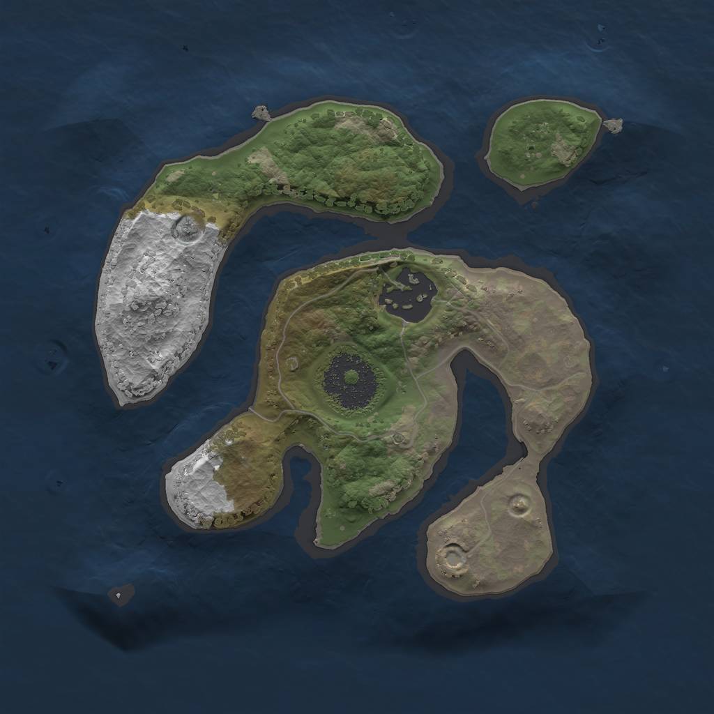 Rust Map: Procedural Map, Size: 2000, Seed: 731, 3 Monuments