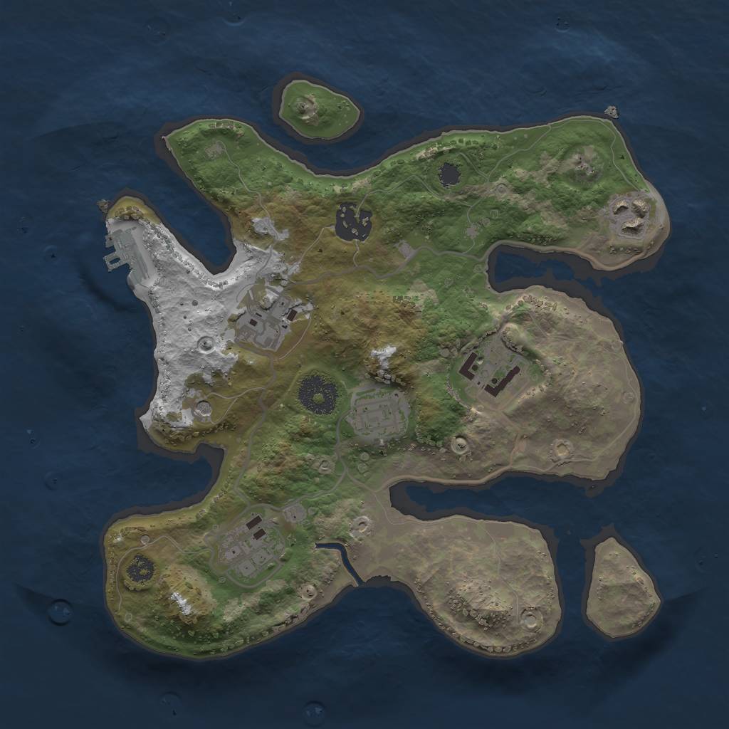 Rust Map: Procedural Map, Size: 2800, Seed: 24151, 10 Monuments