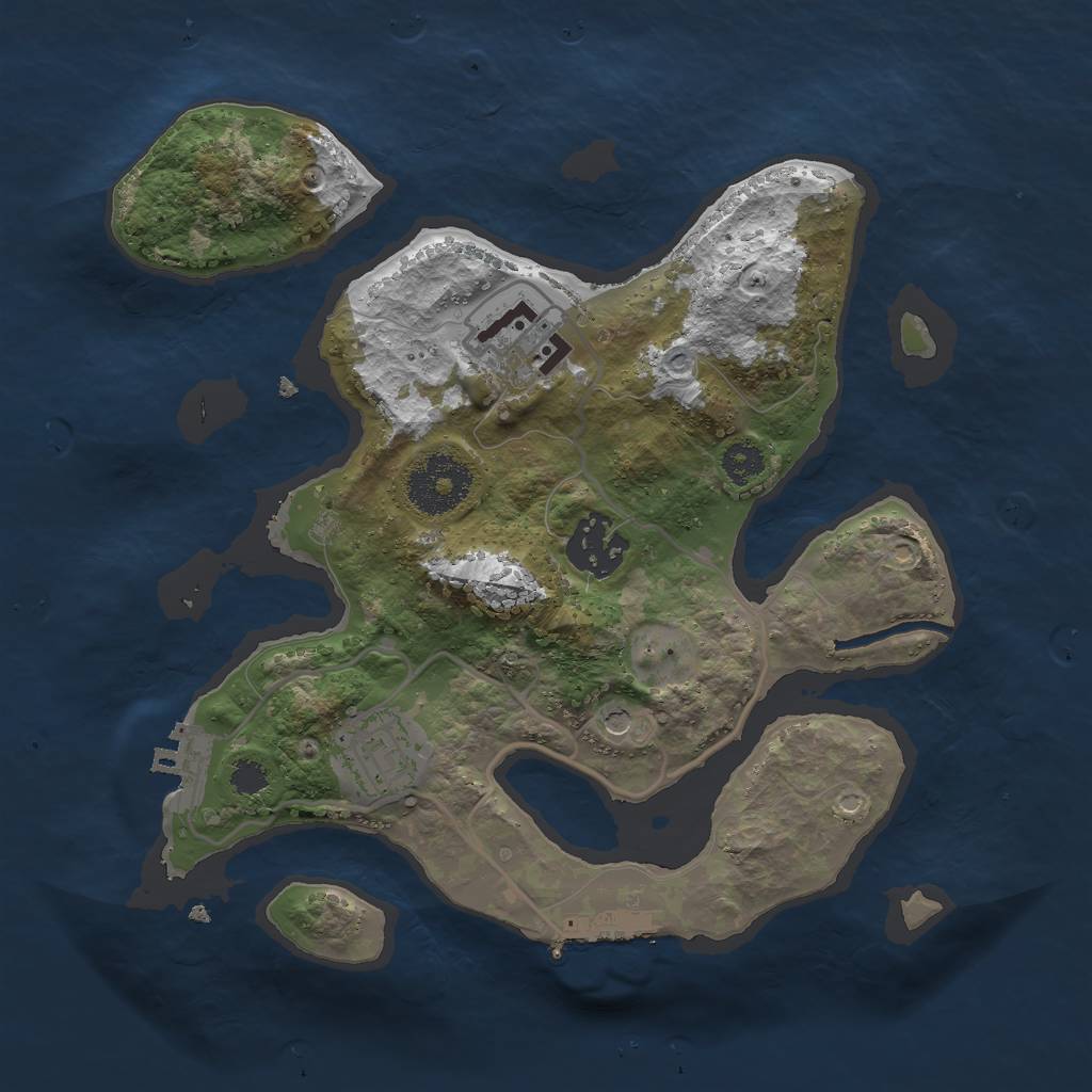 Rust Map: Procedural Map, Size: 2700, Seed: 126, 8 Monuments