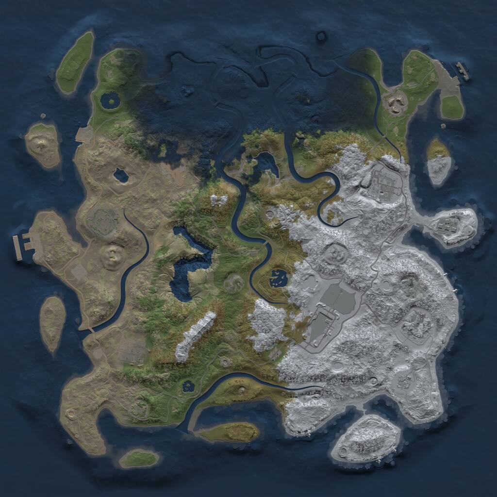 Rust Map: Procedural Map, Size: 4000, Seed: 197944622, 15 Monuments